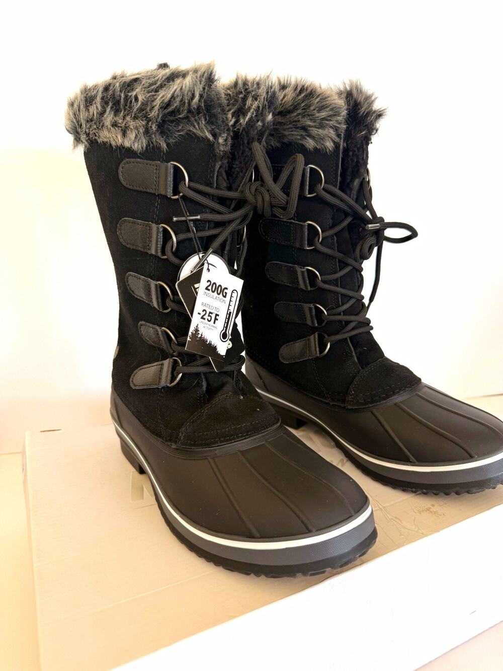 Northside Kathmandu Women’s Winter Snow Boots Black Size 11 Waterproof -25°F NWT